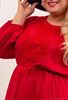 Picture of PLUS SIZE DRESS WITH EMPROIDERED FLOWERS BLUE